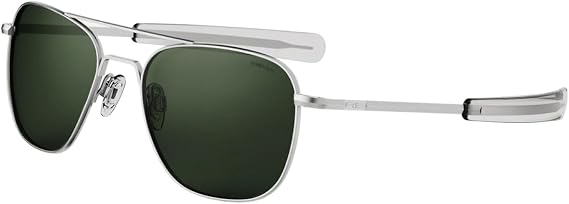 Randolph Eyewear Aviator Sunglasses for Men & Women Non-Polarized & Polarized Lenses, Matte Chrome UV Protection Sunglasses