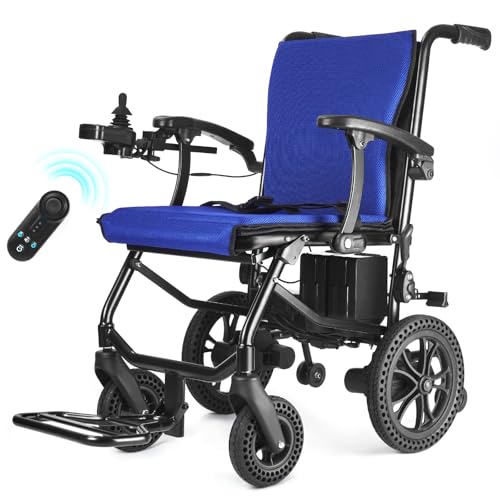 25 Miles Electric Wheelchairs for Adults Lightweight Foldable, 30 Lbs Folding Motorized Wheelchair Portable Power Wheelchair with Liftable Armrests Airline Approved