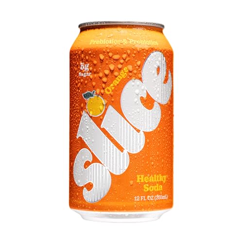 Slice Orange Healthy Soda, With Prebiotics and Probiotics, 12 fl oz Can