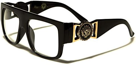 Kleo Flat Top Aviator RX Glasses Gold Buckle Hip Hop Rapper DJ Celebrity Clea...