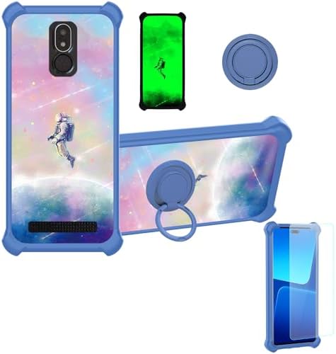 BRONDI Amico S Case Compatible with BRONDI Amico Smartphone S Plus Phone Case Cover [with Tempered Glass Screen Protector][Ring Support][Luminous Effect] YGL-FXJ