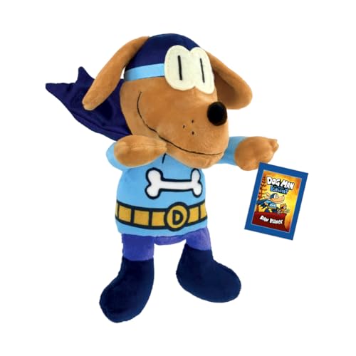 MerryMakers Dog Man Bark Knight Plush Toy, 9-Inch, from Dav Pilkeys Dog Man Book Series