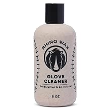Rhino Wax - Baseball Glove Cleaner (8 oz) - All Natural Cleanser for Mitts that Gently and Effectively Removes Dirt and Grime from Ball Gloves - Critical First Step for Mitt Care - Proudly Made in USA