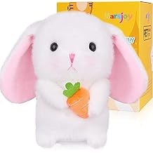 Marsjoy Easter Bunny Talking Robot - 6.3" Interactive Plush Toy, Repeats Your Words, Dances, and Shakes for Kids, Boys, Girls, and Babies