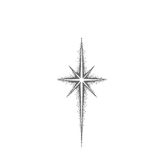 Eight-pointed Star Temporary Tattoo,Lasts To 15 Days New Technology Magic Waterproof Semi Permanent Sticker.Fake Tattoos(1pcs)