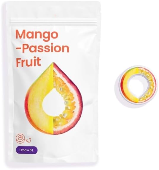 Mango passion fruit airarupu 3pack - airarupu original, accessories for drinking bottle, flavored pads, 0 calories - pu riA-airupupairupup - incl. 3 pods: Mango passion fruit