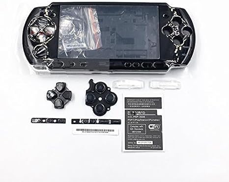 Replacement Full Shell Housing Case Cover with Buttons Kit Set For PSP 3000 PSP3000 (Black)