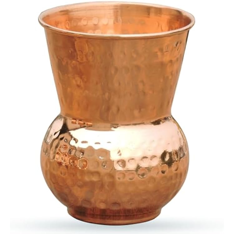 ANCIENT IMPEX Pure Copper Tumbler Hammered Design Ayurvedic Copper Glass for Health & Wellness | Handcrafted, Durable & Eco-Friendly Drinkware