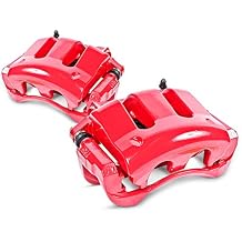 PowerStop Front Red Powder Coated Brake Caliper Pair for INFINITI I30 1996-99 |Nissan Altima 1993-01 |Maxima 1989-99 |Sentra 2000-06 - High-Temp Brake Caliper Upgrade, S1218