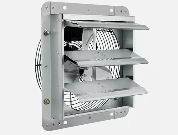 Shutter Exhaust Fan Exhaust Fan 10'' Wall Mounted Aluminum 820 CFM compatible with VEVOR