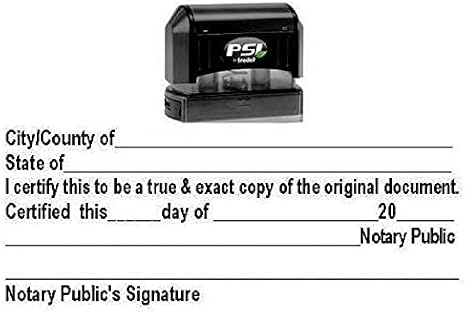 Notary Certified True Copy Stamp