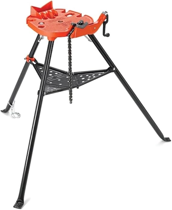 Ridgid 36273 Portable Tristand Chain Vise, Red