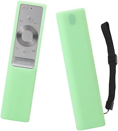 Silicone Protective Cover Compatible with Samsung BN59-01265A BN59-01270A BN59-01291A QLED Smart TV Remote Case Shockproof for Samsung Remote Friendly Anti-Slip Anti-Lost with LoopGlow in Dark Green