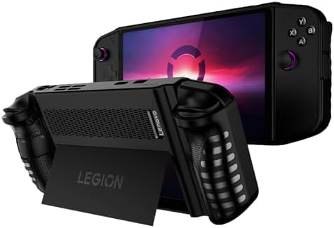 Protective Case for Lenovo Legion Go 8.8 2023 Handheld Gaming PC,Legion Go TPU Grip Cover Back Shell Accessories with Ergonomic Grip & KickstandBlack