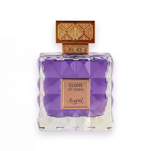Sapil Elixir of Dubai Eau de Parfum Long Lasting Unisex Amber Gourmand Perfume | Cocoa, Amber & Vanilla Notes | Warm Luxurious Signature Fragrance | 3.4 oz  100ml
