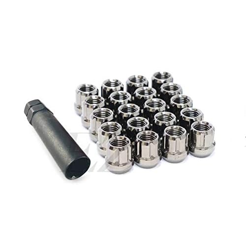 20 Open End Spline Drive Small Diameter 12x1.5 Chrome Lug Nut Kit with Key