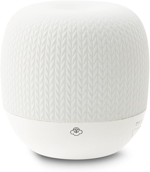Serene House Knit Ceramic Ultrasonic Essential Oil Diffuser White 150ml | Aromatherapy Diffuser, 8-Hour Continuous/ 16-Hour Intermittent Mode, Optional Timer, 7 LED Lights for ambience, 300 Sq Ft