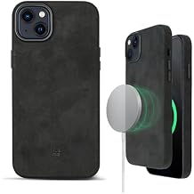 DONBOLSO 14 Pro Max Case - Protective Leather Phone Case for Apple 14 Pro Max - Classic Leather Cover with Anti-Scratch Microfiber Lining Compatible with MagSafe - Vintage Black