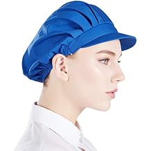 Nanxson 3pcs Chef Hats for Women Men Chef Caps Work Hats Kitchen Cooking Bakers Hat for Food Service with Brim