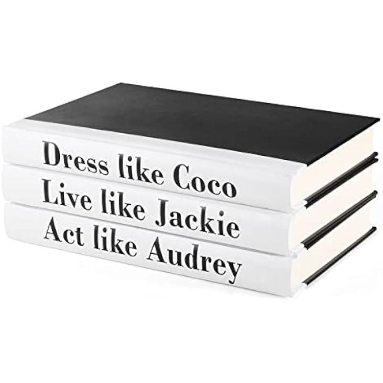 Set of 3 Fashion Decorative Book Stack,3 Pieces Modern Design Hardcover Real Books,Decorative Books for Home DecorDressLiveAct
