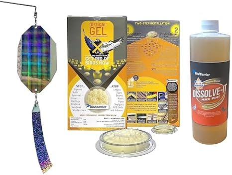 Bird Barrier Woodpecker Deterrent Kit: Optical Gel, Intimidator & Cleaner
