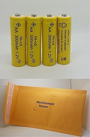 8 Piece Set AA NiCd Ni-Cd 300 mAh 1.2V Rechargeable Battery for Solar Lights