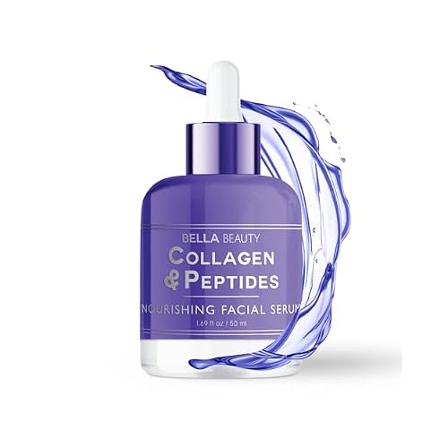 Bella Beauty Collagen & Peptides Nourishing Facial Serum - Stimulates Collagen, Reduces Fine Lines & Wrinkles, Deeply Hydrates - Dermatologist Tested, Korean Skin Care for All Skin Types - 1.69 Fl. Oz