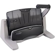 Swingline 3 Hole Punch, 40 Sheet Capacity Three Hole Puncher 3 Ring, Adjustable 2-7 Hole Paper Punch, LightTouch Low Effort, Black & Silver (74357)