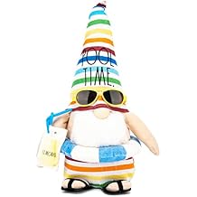 Rae Dunn Summer Gnome - Decorations for Home Decor Farmhouse Kitchen Decoration, Stuffed Gnomes Plush Shelf Figurines, Mother's Day Father's Gifts Pool Time