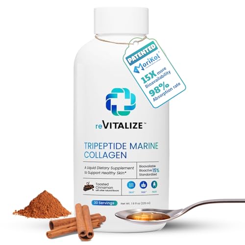 REVITALIZE Anti-Aging and Skin Renewal Tripeptide Supplement for Hair, Skin, and Nails and NAD Supplement Anti-Aging 30 Servings