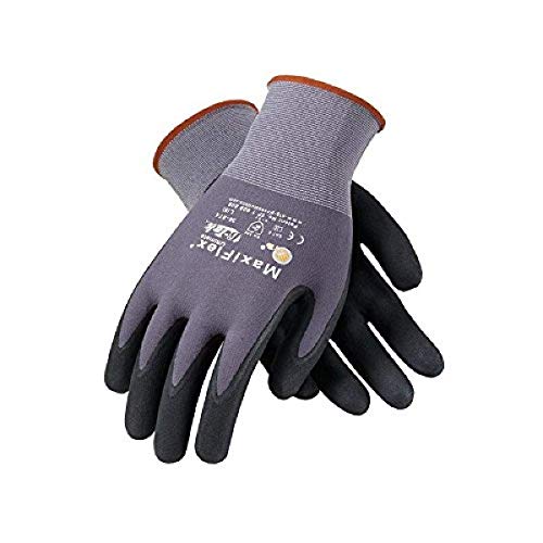 PIP 34-874S Maxi Flex Ultimate 34874 Foam Nitrile Palm Coated Gloves, Gray, Small 24 Pair