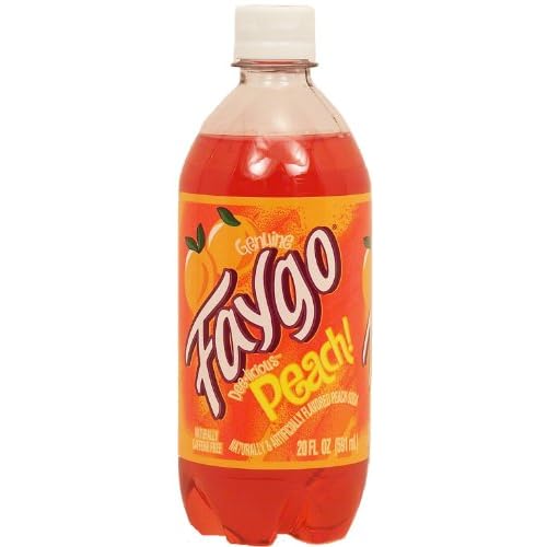 Faygo peach flavor soda, caffeine free, 20-fl. oz. plastic bottle