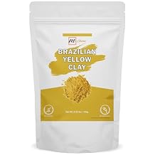 100% Natural Brazilian Yellow Clay Powder for Face Masks, Scrubs, Creams and Soap Making 100 gms 0.22 lbs