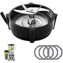 Oster Pro 1200 Blender Replacement Parts Kit - Includes Cutter Blade (164160), Jar Base Cap (179854-000-000) & 4 Silicone Gaskets (182341-000-842) | Full 3-in-1 Set for Oster 1200 Series Blenders
