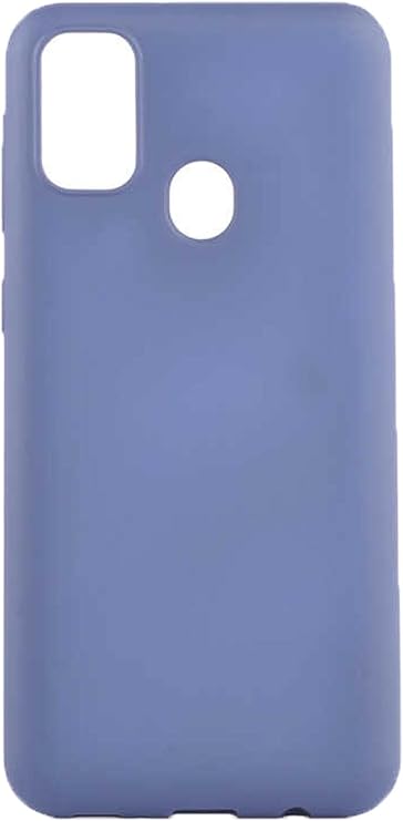 Elfia Samsung Galaxy M21 ile Uyumlu Kılıfı Silikon Mat Renkli Parmak İzi Bırakmayan Yumuşak İnce Kapak Prem Lacivert