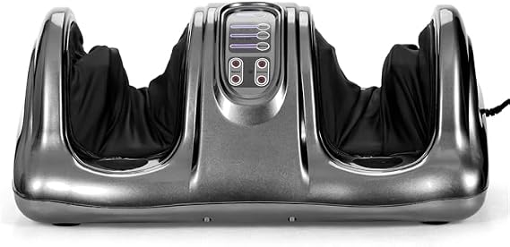WATERJOY Foot Massager Machine, Shiatsu Kneading and Rolling & Pulsing Foot Massager Stimulates Blood Circulation Deep Kneading for Foot, Ankle, Nerve Pain w/Handle, 4 Massage Modes with Remote