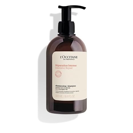 L'Occitane Intensive Repair Shampoo: Silicone-Free Shampoo, Help Revitalize Dry, Damaged, Color-Treated Hair, Vegan, Refill Available