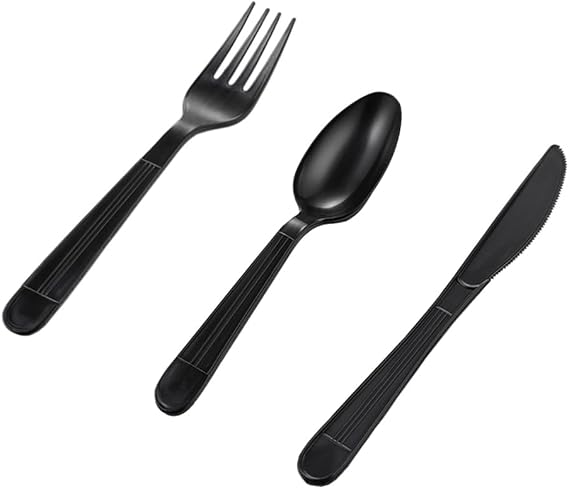90pcs plastic forks spoons and knives cutlery set