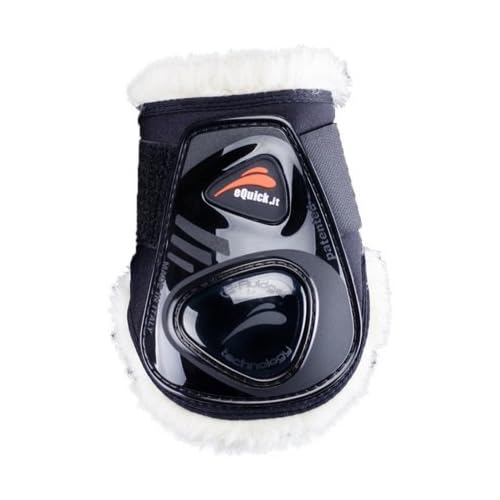 eShock Legend Rear Velcro Fluffy Fetlock Boots - Black