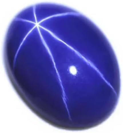 Synthetic Egg Oval Star Sapphire Cabochon Smooth Polish Mohs Hardness 9