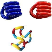Set of 3 Tangle Jr. Fidget Toys Original (Red, Blue, Carnival)