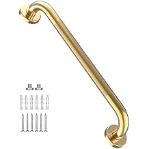 24 Inch Anti Slip Shower Grab Gold, Munzong Bathroom Grab Bar, Knurled Bathroom Balance Bar,Safety Hand Rail Support Handicap Elderly Injury Senior Assist Bath Handle