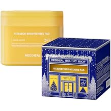 MEDIHEAL Toner Pads [Vitamide] - Radiance Boosting Pad for Clear, Illuminating Skin - Holiday Gift Edition - Contains Niacinamide & Sea Buckthorn - Vegan Stretchable Fabric Pads (100 Count)