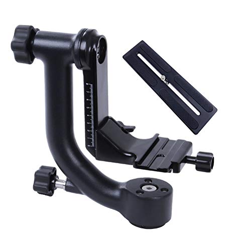 Movo GH700 Professional Gimbal DSLR Tripod Head with Arca-Swiss Quick-Release Plate - for Outdoor BirdWildlife Photography