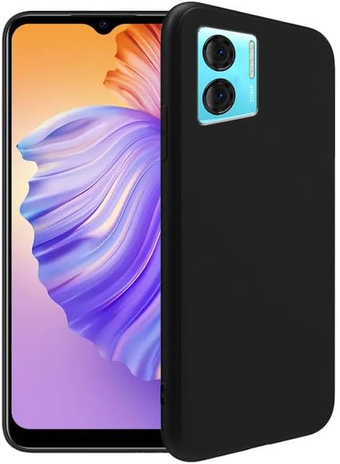Silicone Case for Doogee N50, Silky-Soft Touch Full-Body Protective Case, Shockproof Bumper Protection Cover with Microfiber Lining (Black)