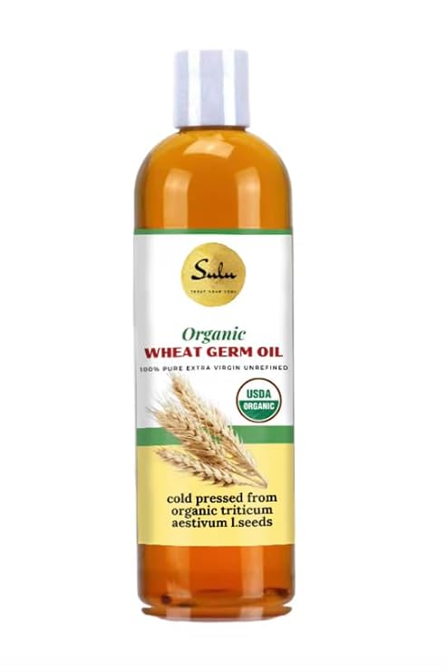 SULU ORGANICS 100% Pure Organic Extra Virgin Wheat Germ Oil (12 oz)