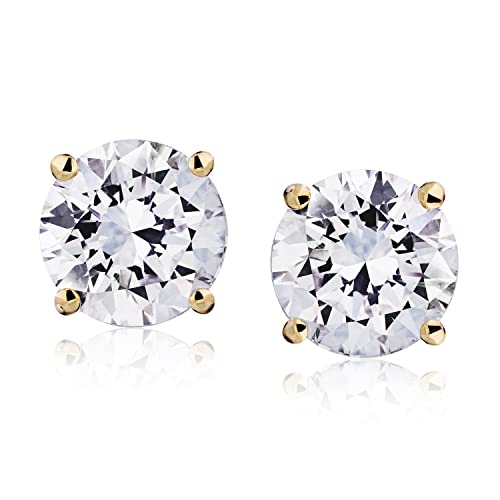 0.20-2.00 cttw Certified NATURAL Diamond Stud Earrings for Women 14 Karat Gold Earrings 4 Prong Setting with Screw Back Studs Fine Jewelry