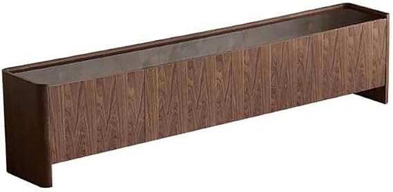 Entertainment Center 200cm Chinese Retro Full Solid Wood Storage Cabinet, Black Walnut Color Living Room Furniture Tv Stands for Living Room