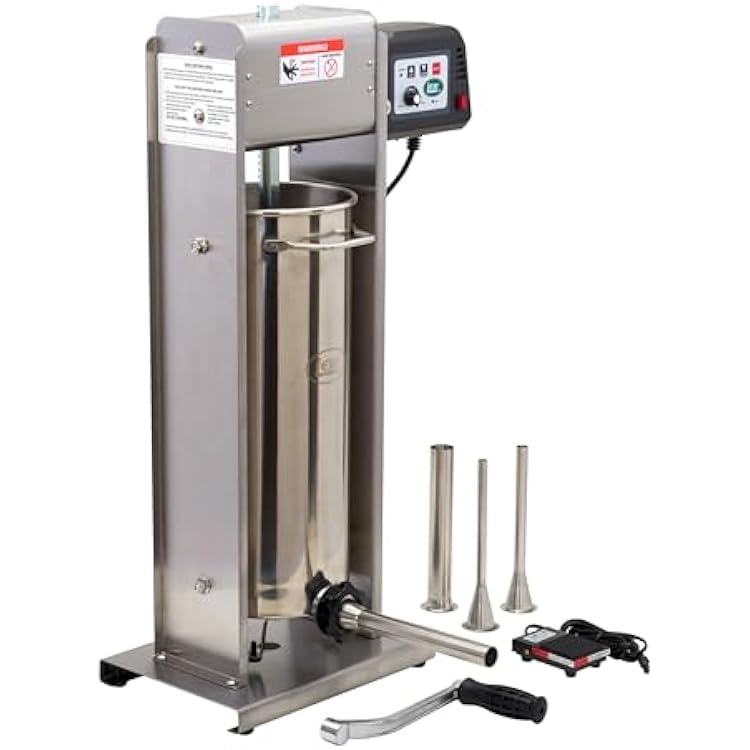 LEM Products Big Bite Motorized 30 Pound Capacity Stainless Steel Sausage Stuffer with Removable Cylinder, 0.5 HP