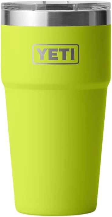YETI Rambler 16 oz Stackable Tumbler, Vacuum Insulated, Stainless Steel with MagSlider Lid-Chartreuse